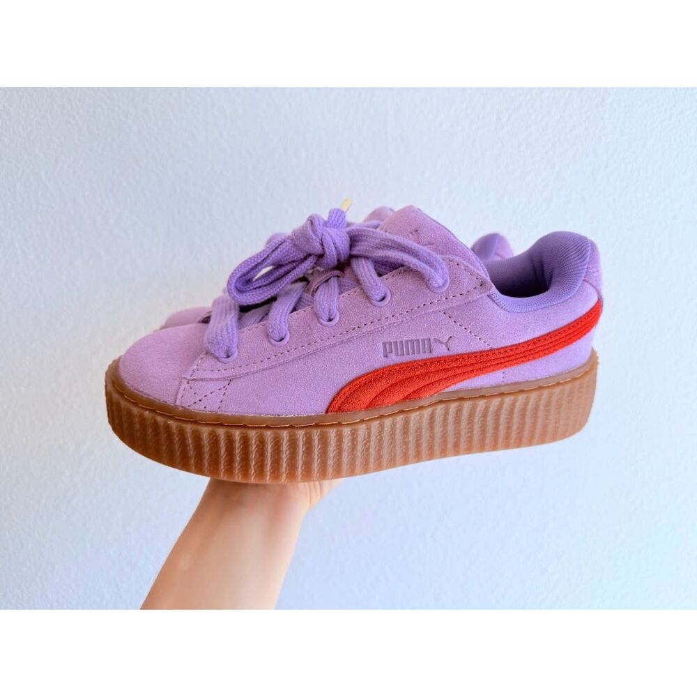 Puma x Fenty by Rihanna Creeper Phatty Lavender Purple & Cherry Red size 6 NWB - Picture 3 of 16